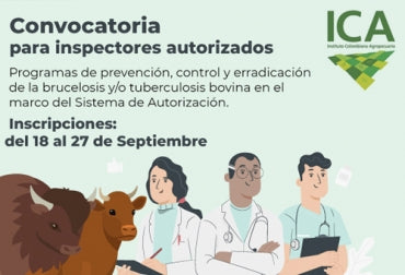<h3 class="title">ICA convoca a veterinarios y zootecnistas para ser inspectores de programas de brucelosis y tuberculosis</h3>