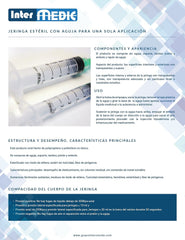Jeringa desechable estéril de uso veterinario de 20ml con aguja 18G x 1 1/2