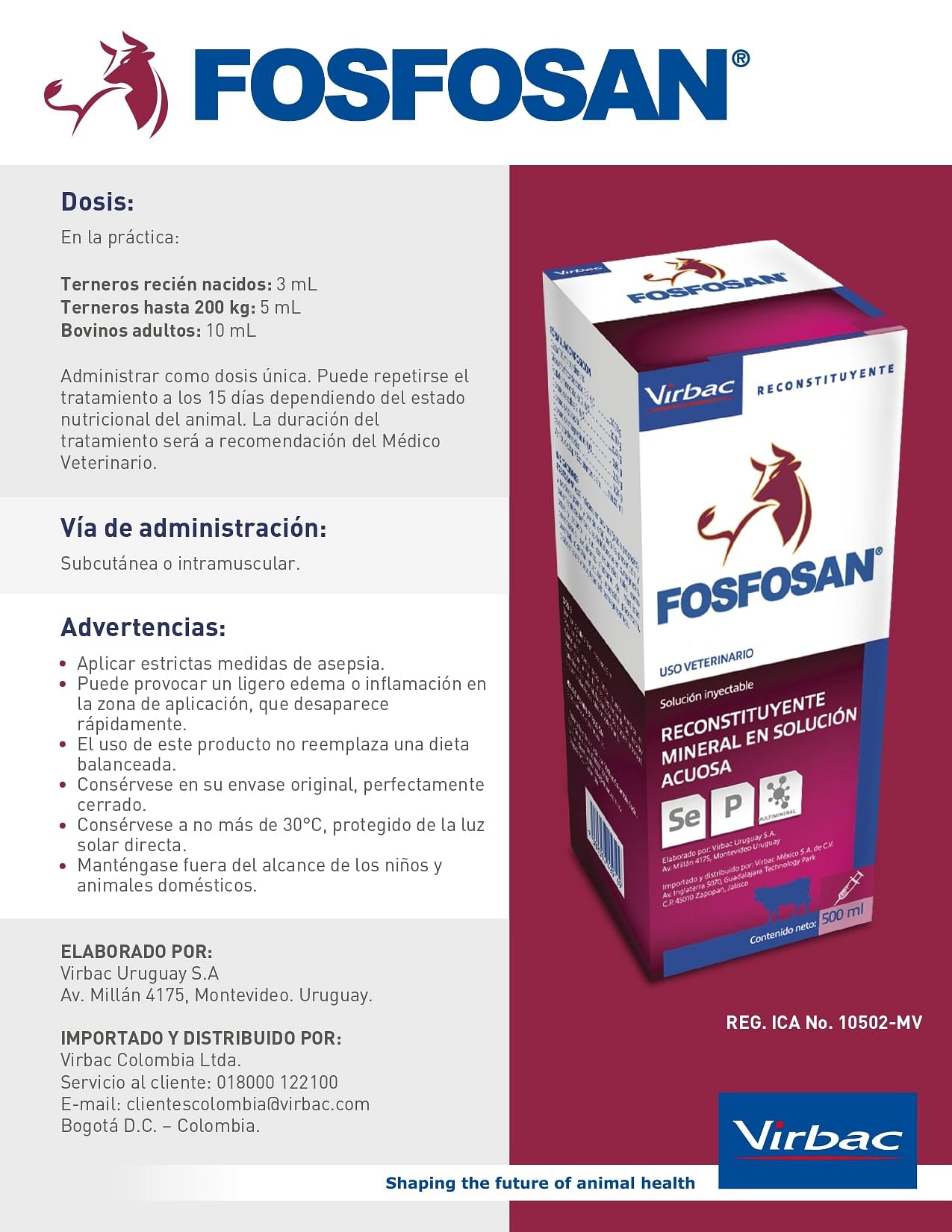 COMBO FOSFOSAN 5 FRASCOS X 500 ml.